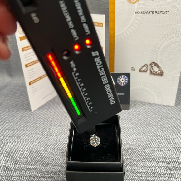 3CT MOISSANITE DIAMOND WEDDING / ENGAGEMENT RING - Picture 12 of 13